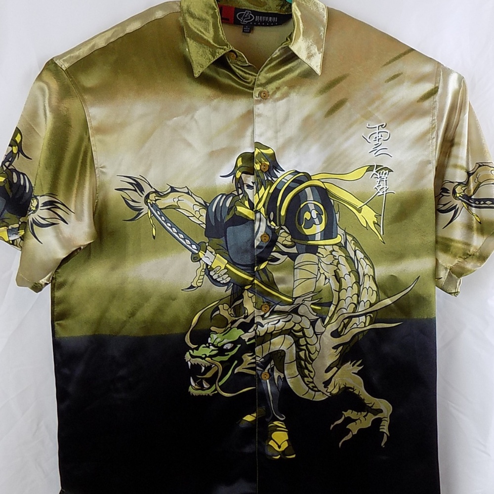 Barcode Size L Gold Button-Down Shirt